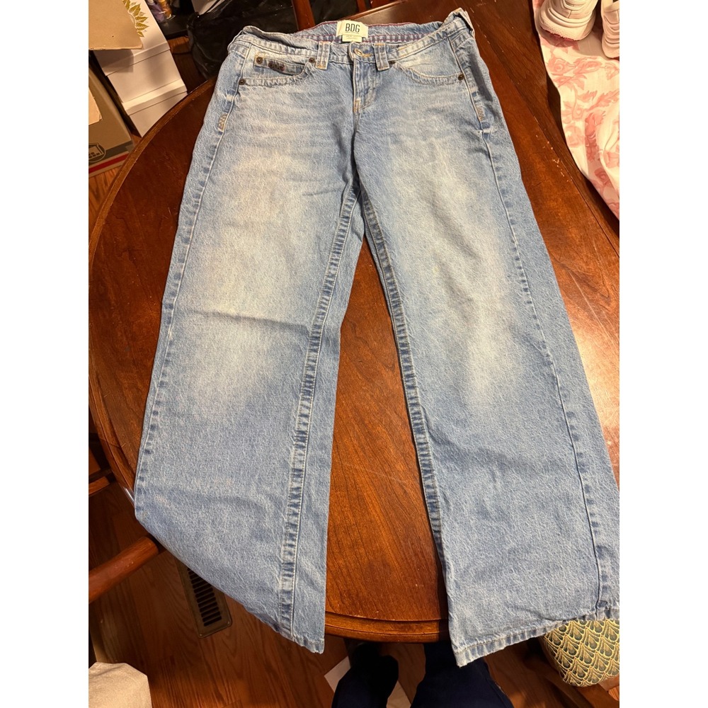 BDG Urban Outfitters Wide Leg Jeans Light Wash Denim 28W 32L High Rise